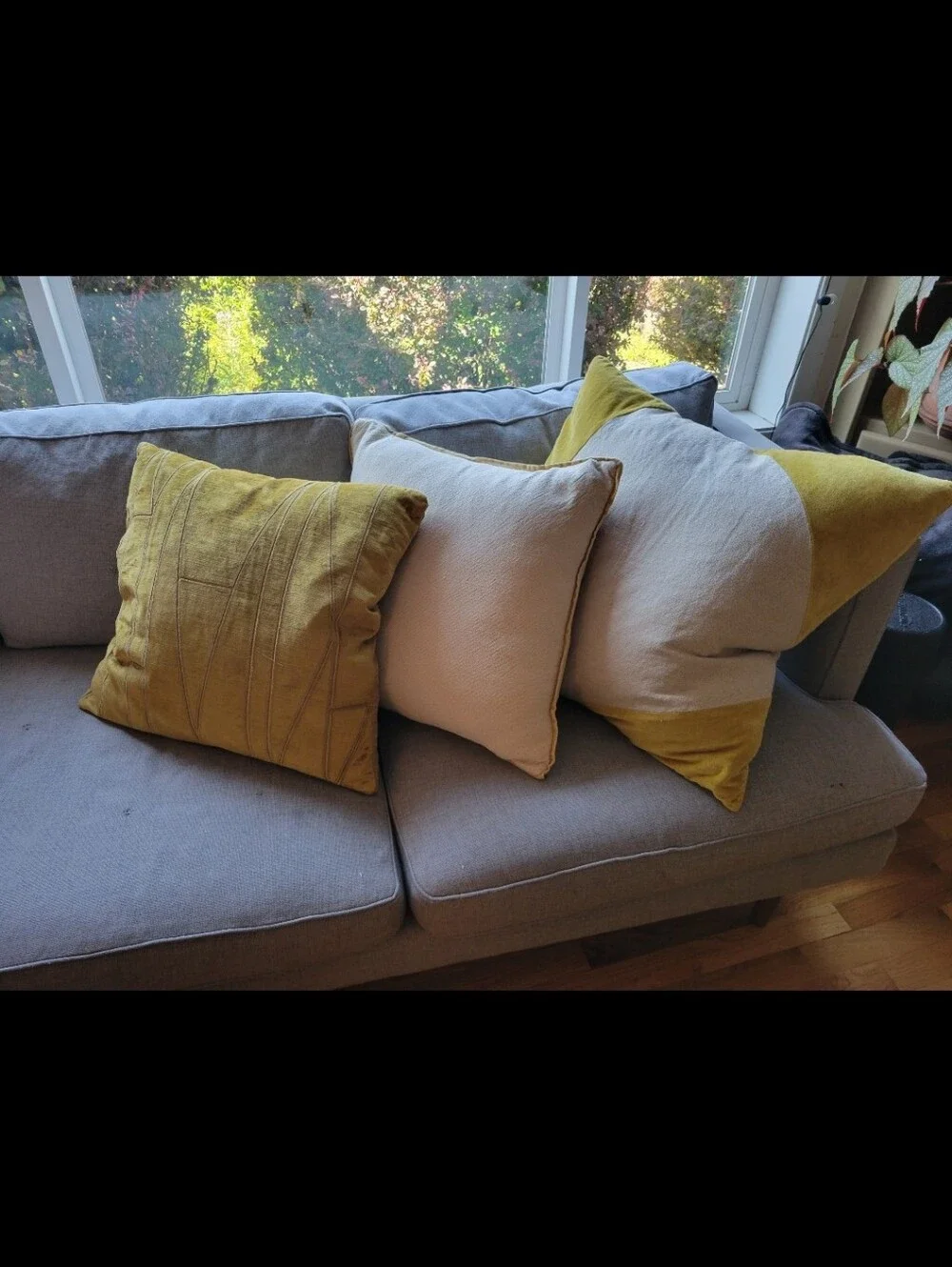 West Elm mustard yellow pillow cover 20x20